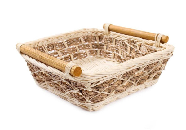 Košík RATAN štvorcový 20x20x7cm