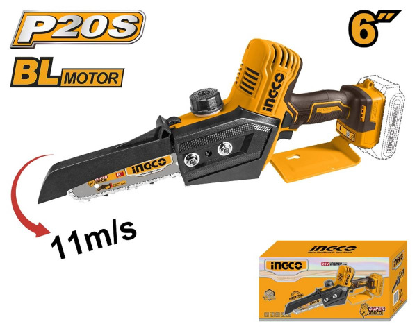 Píla reťazová Li-Ion MINI CGSLI2068 INGCO AKU 20V P20S bez akumulátora a nab. KLC
