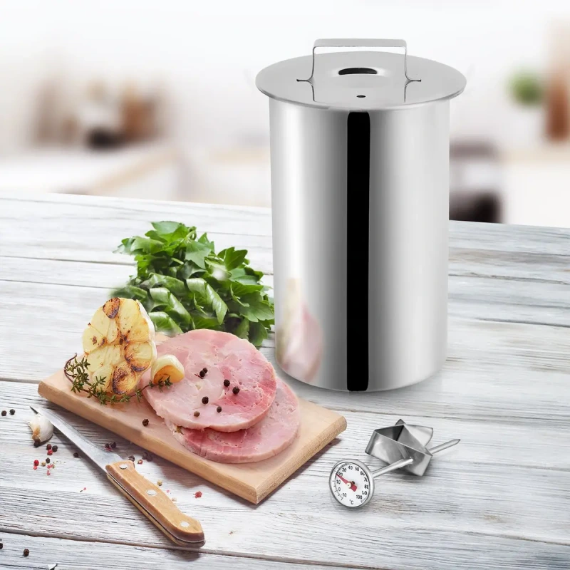 Šunkovar z nerezu – domáca výroba šunky (1 – 1,2 kg) s teplomerom 3