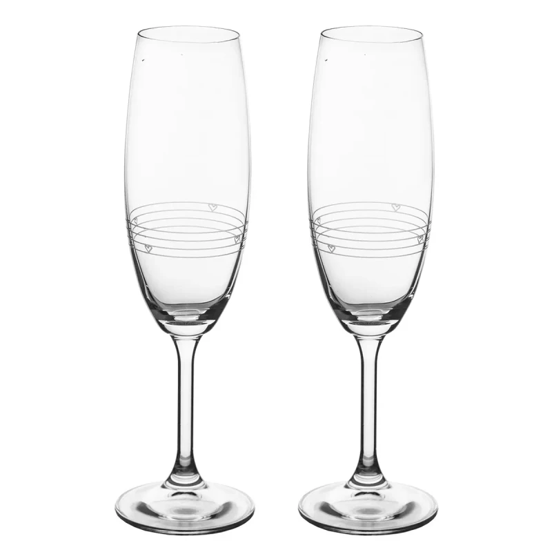 Pohár na sekt SRDIEČKA 0,22 l 2 ks 2