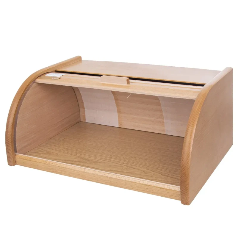 Chlebník z bukového dreva – 38,5×29×18 cm, chlebovka s posuvnou prednou časťou 1