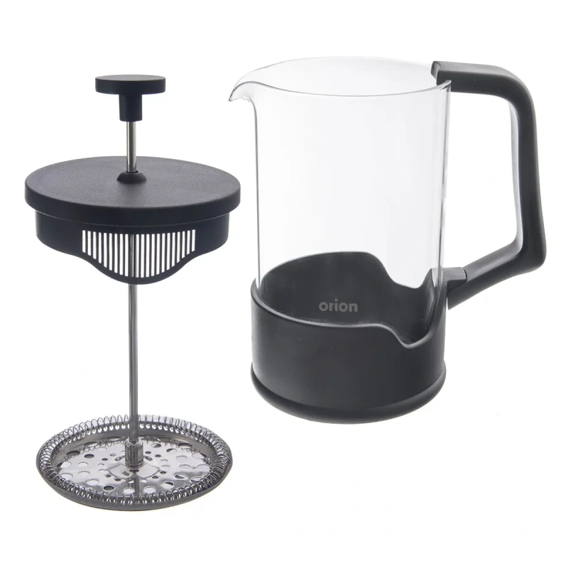 French press BLACK 1 l – sklenená kanvica so sitkom na kávu a čaj 2