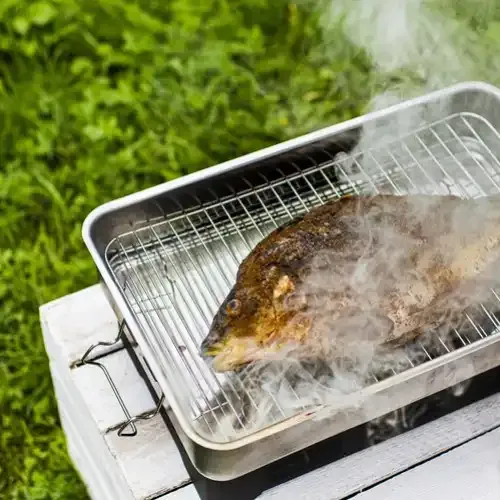 Udiareň malá balkónová s teplomerom na gélové palivo + piliny 2