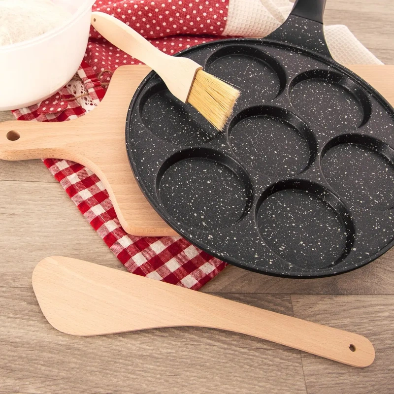 Obracačka skosená 30 cm – buková kuchynská obracačka na placky a omelety 2