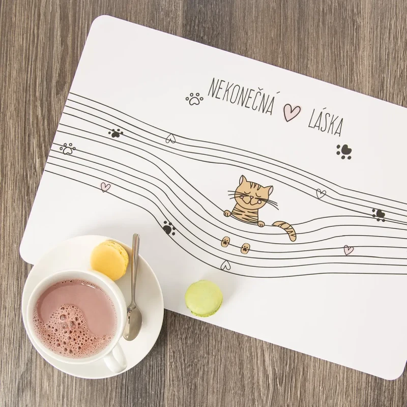 Prestieranie NEKONEČNÁ LÁSKA mačka 43x28 cm 1