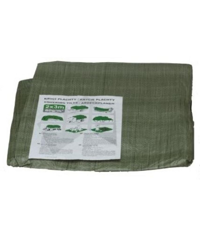 Plachta krycia 8x12 m zelena s okami ŠTANDARD