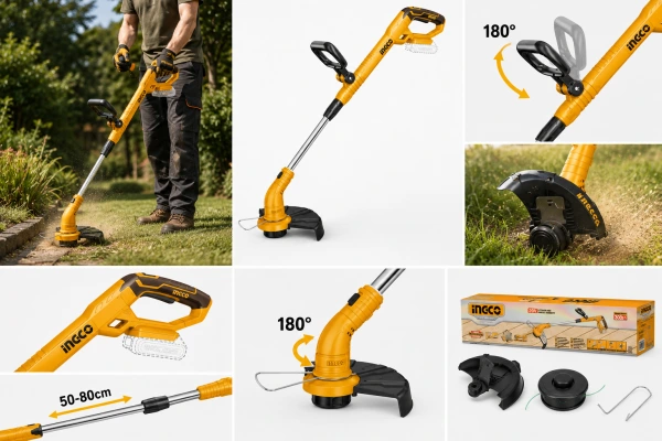 Aku strunová kosačka INGCO CGTLI20018 20 V P20S | Záber 30 cm 4