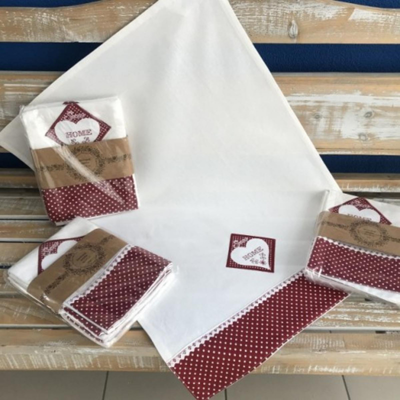 Utierka kuchynská bavlnená tkaná HOME 3ks, 50x70cm, 270 g/m2 červená