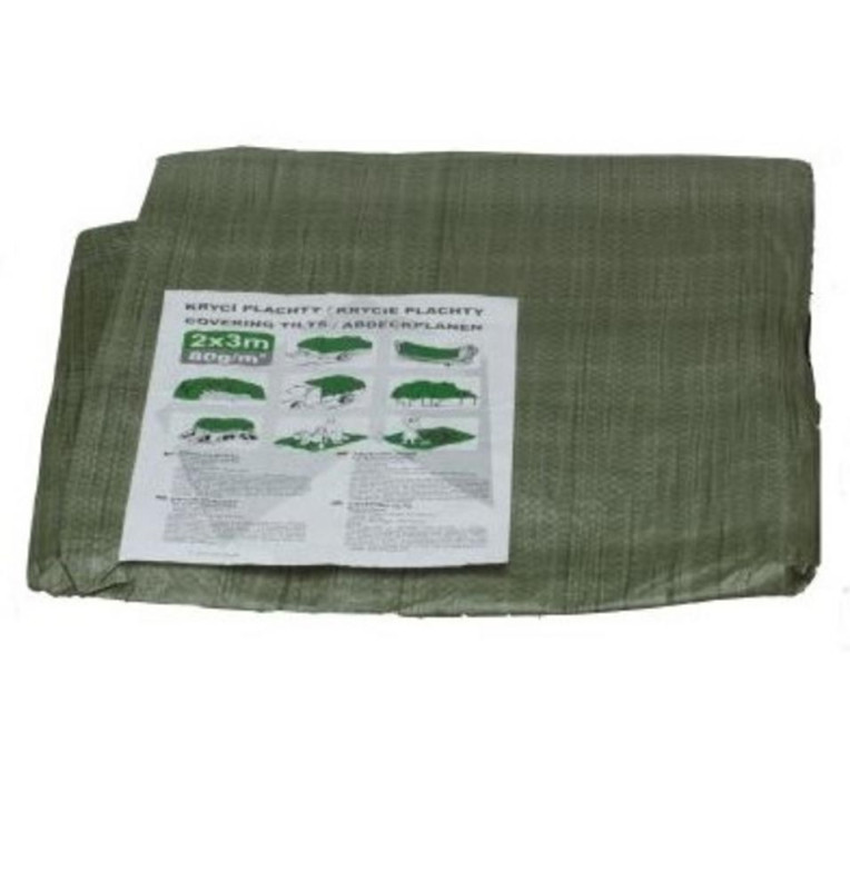 Plachta krycia 3x5 m 80 g/m zelená X
