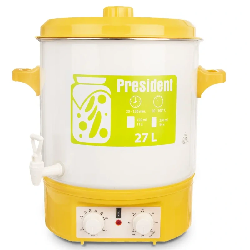 Zavárací hrniec PRESIDENT 27 l – elektrický 1800 W s časovačom a kohútikom 5