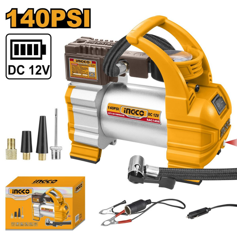 Kompresor AUTO 10BAR AAC1408 INGCO, 12V