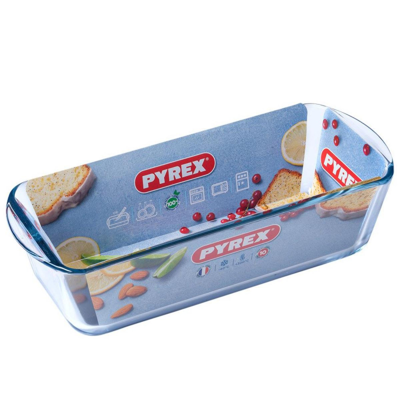 Forma na biskupský a kráľovský chlebík, 31x12x8cm, 1,7L, sklo číre PYREX
