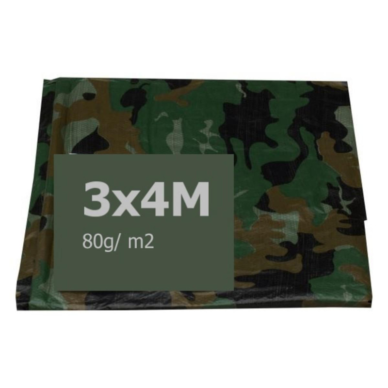 Plachta krycia 3x4 m maskač 80g/m2