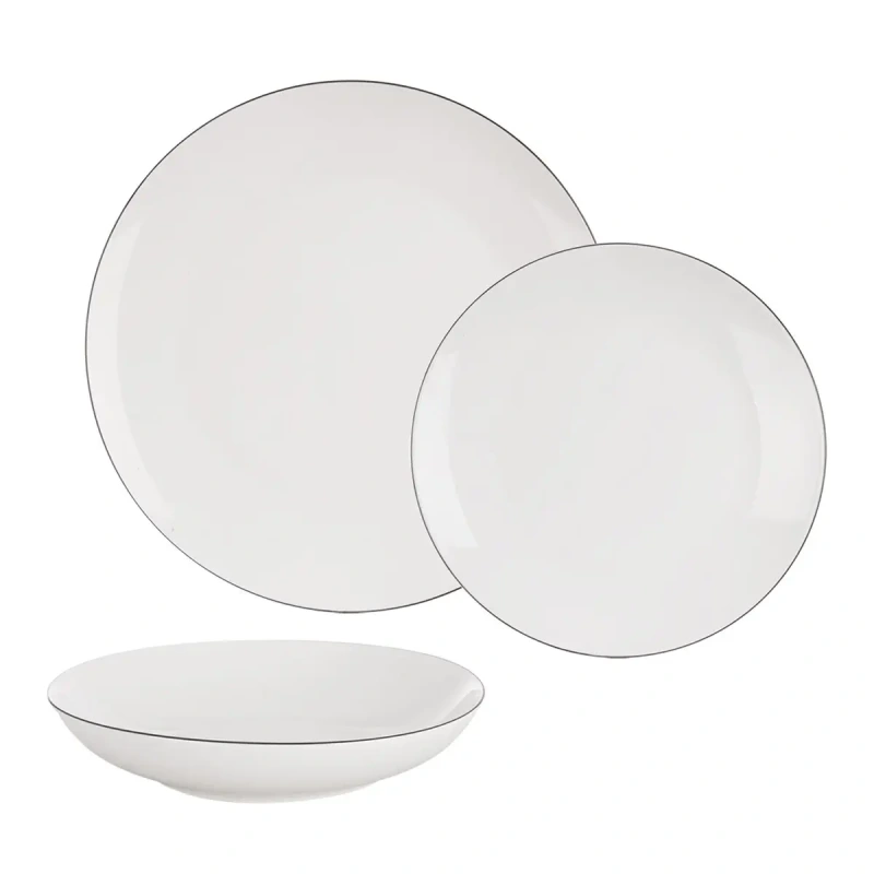 Jedálenská sada DECORA 18 dielov – porcelánová pre 6 osôb 2