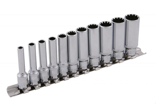 Hlavica - orech 1/4“ CrV sada 12ks sada DRIVELOCK