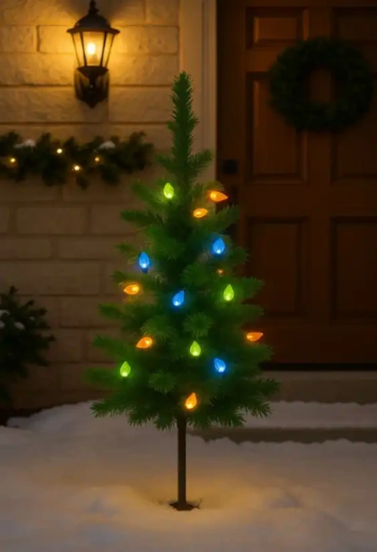 Stromček vianočný umelý s LED osvetlením, 98cm 1