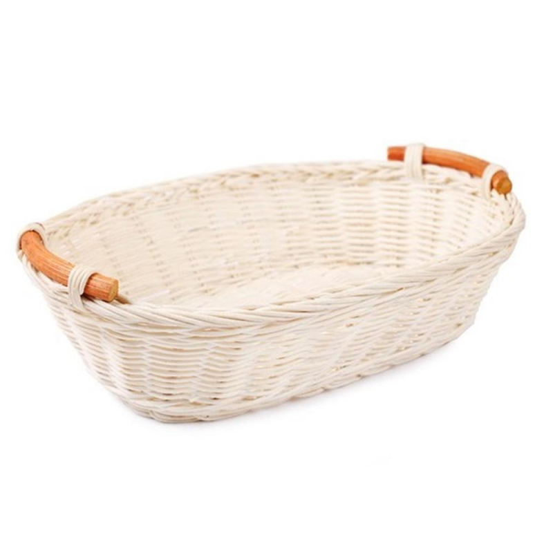 Košík RATAN oválny s rúčkami 29x20x8 cm