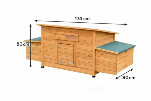 Kurín drevený 174x80x80cm GAMBIA, hnedý GARDENKUS 1