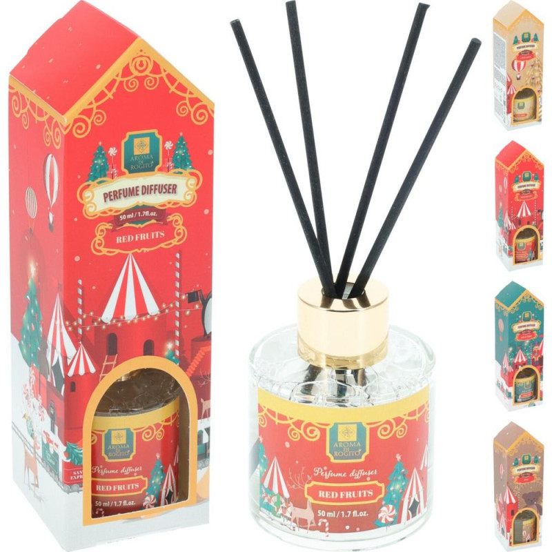 Difúzer darčeková sada 50 ml – 4 čierne tyčinky, mix vôní