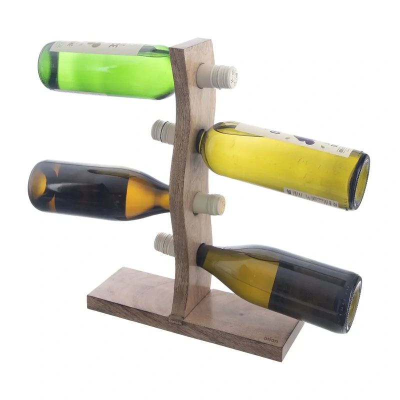 Stojan MANGO na víno – drevený stojan pre 4 fľaše 1