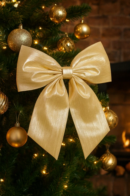 Ozdoba mašľa 34 cm zlatá 1