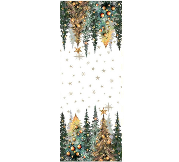 Obrus gobelínový, Vianoce LIGOTAVÉ STROMČEKY, 45x140cm