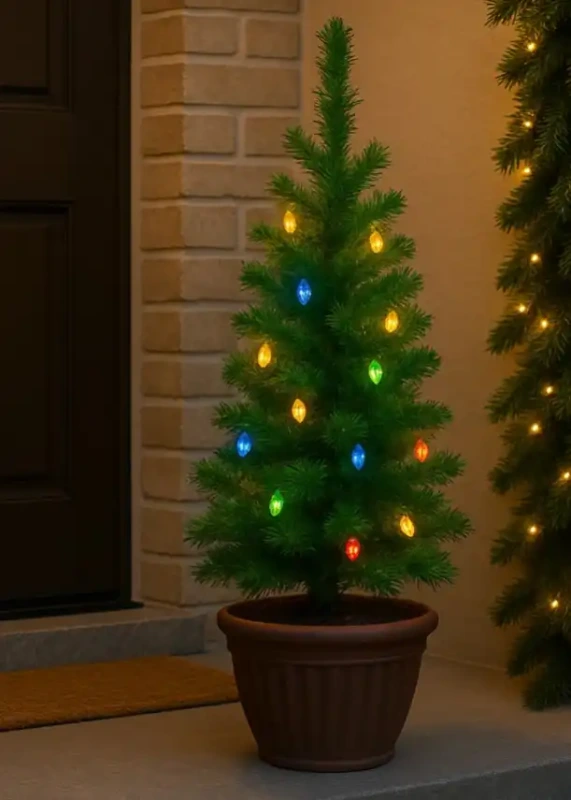 Stromček vianočný umelý s LED osvetlením, 98cm 5