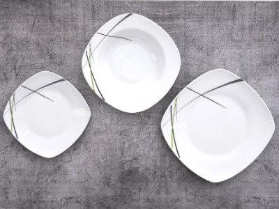 Jedálenská porcelánová súprava GREEN 18 ks