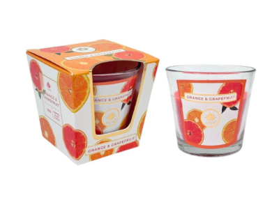 Sviečka vonná 120g v skle pomaranč a grep